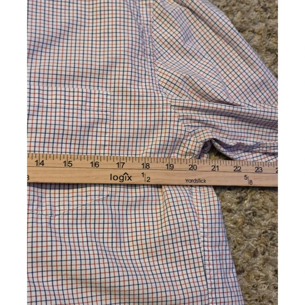 J. Crew Long Sleeve Button Down‎ Shirt Mens Size Medium Red Blue Plaid